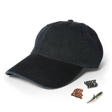 Washed Black Hat & Pins