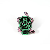 Neon Skull Pin