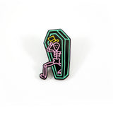 Neon Coffin Pin